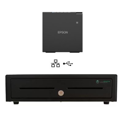 Epson TM-M30III Receipt Printer (USB & Ethernet) + EC350 Cash Drawer Bundle