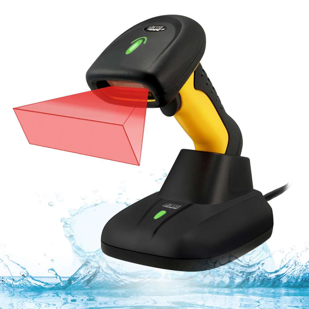 View Adesso NuScan 5200TR Waterproof 2D Wireless Barcode Scanner