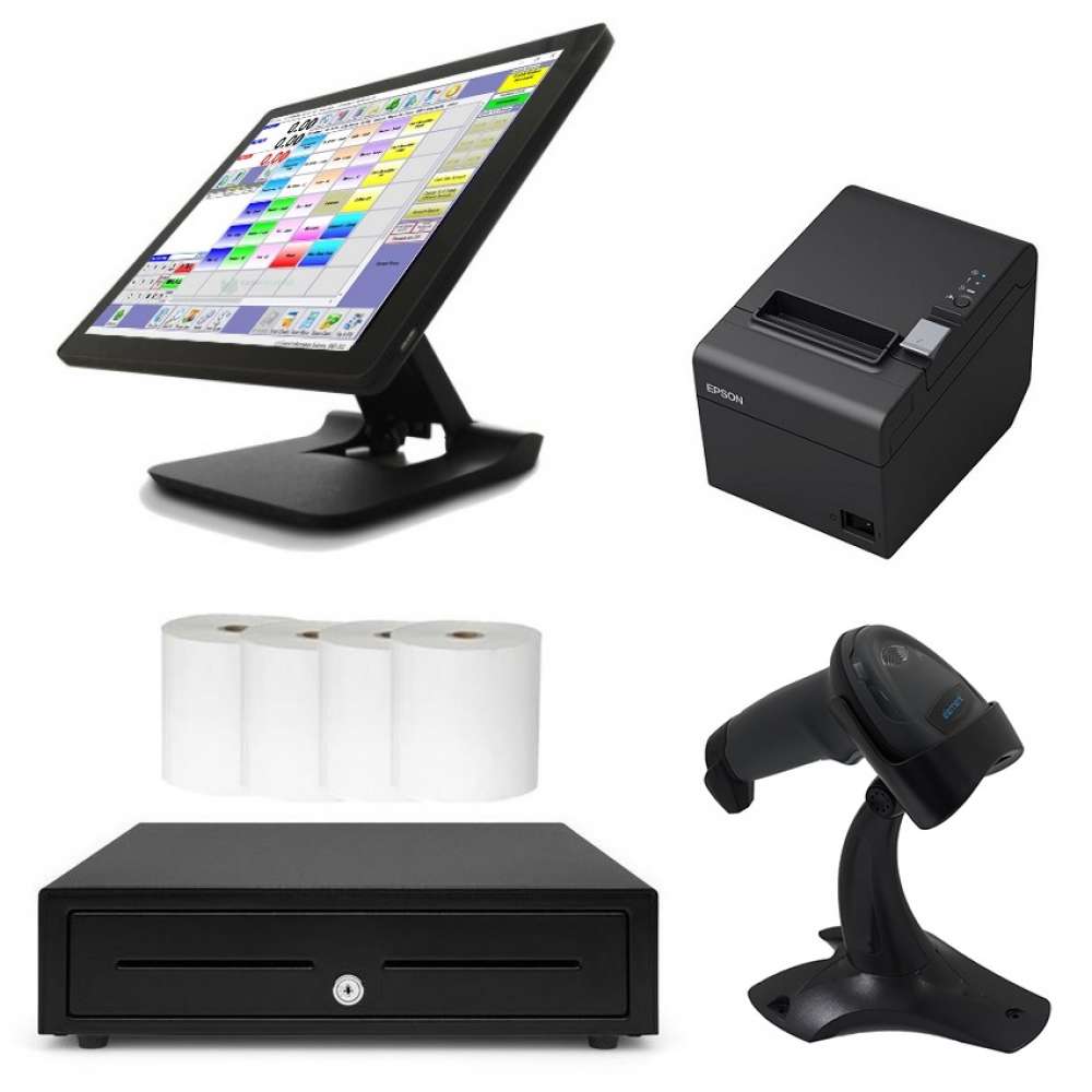 View Control Pro Touch Screen POS System Bundle with Handheld Barcode Scanner