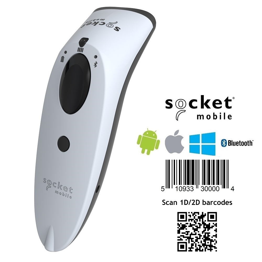 View Socket S740 1D & 2D BT Barcode Scanner - White