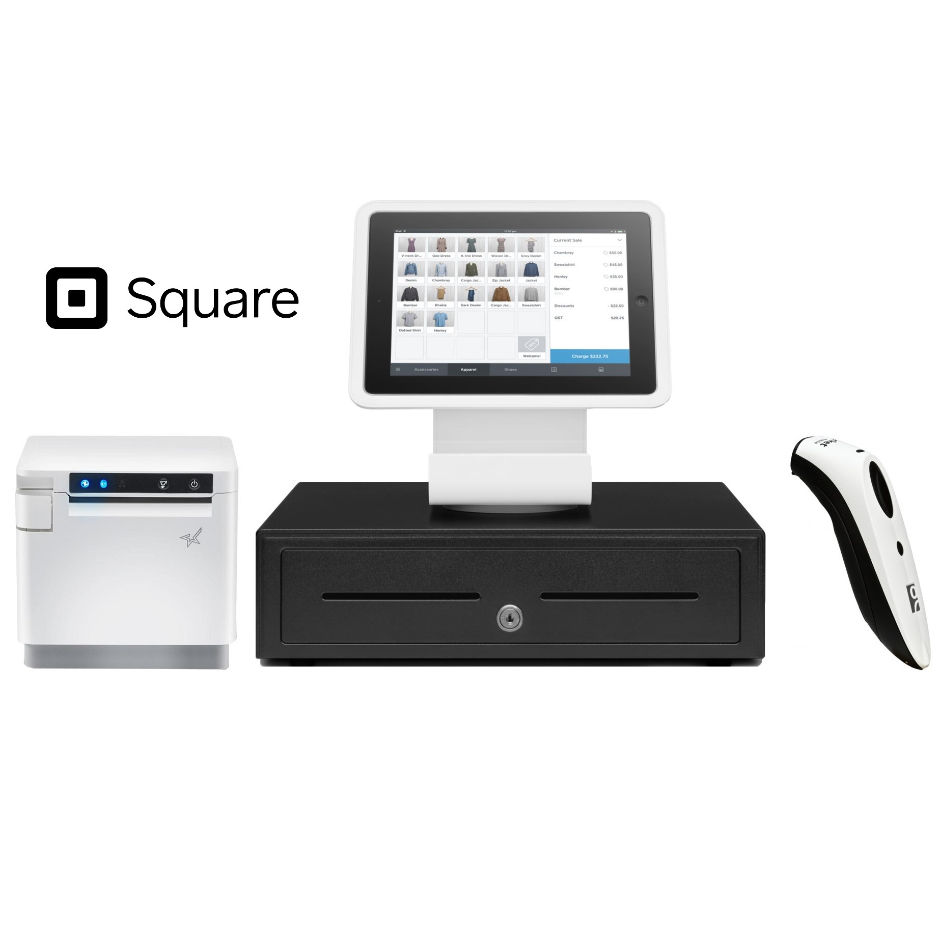 View Square Stand POS Hardware Bundle #3