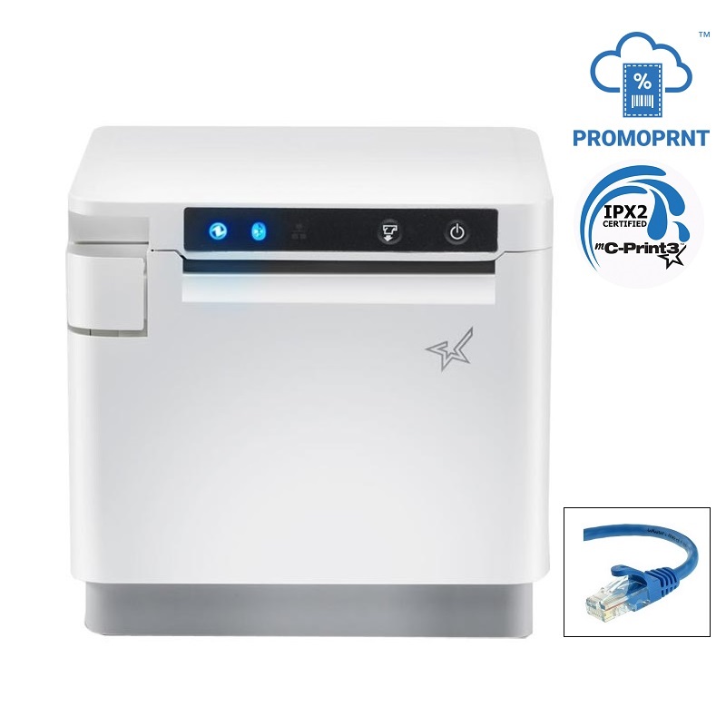 View Star mC-Print3 Ethernet + USB Receipt Printer White