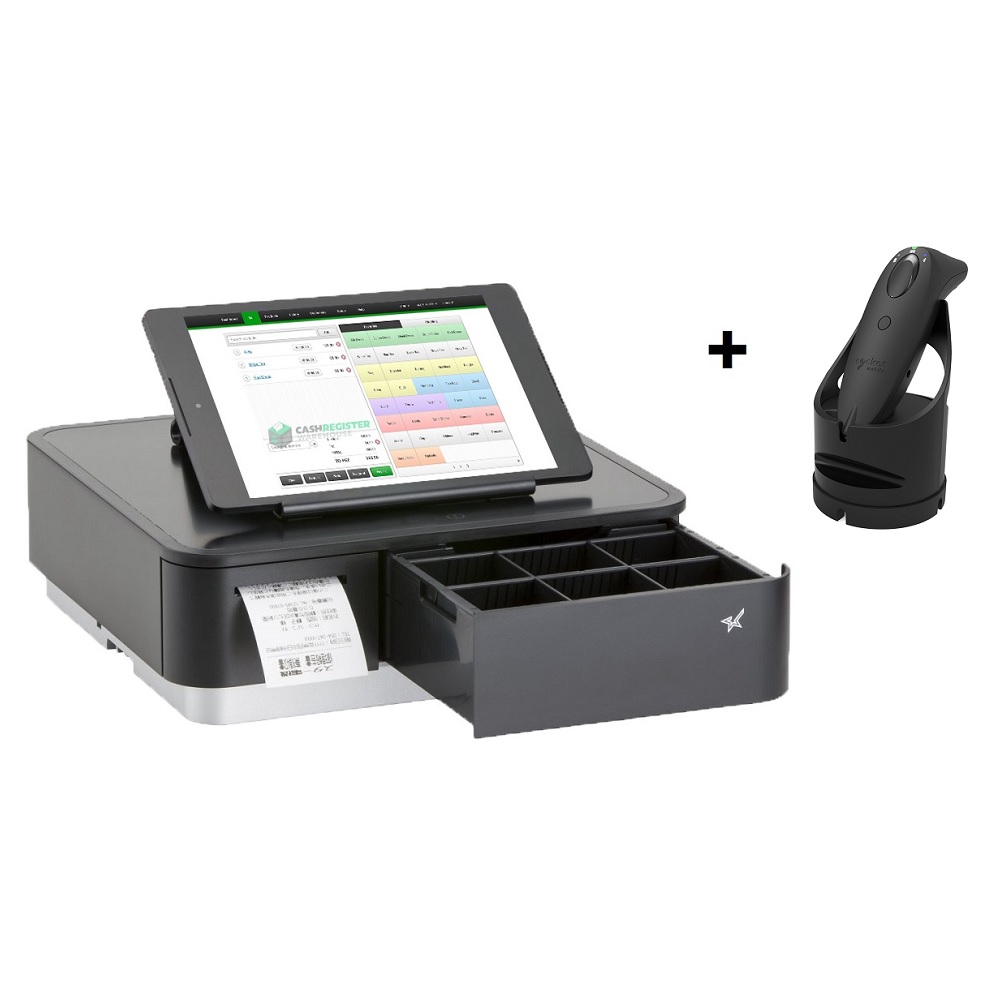 View Star mPOP Black Cash Drawer with Socket S700 Black Bluetooth Barcode Scanner