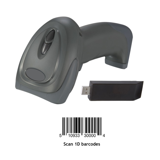 Simtek 1D Wireless Barcode Scanner with 