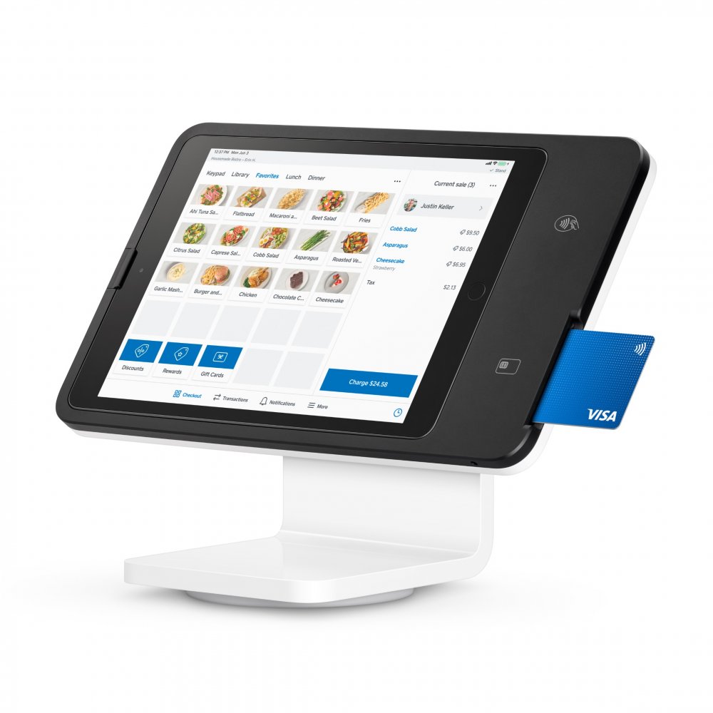 Square Apple iPad with Stand Black