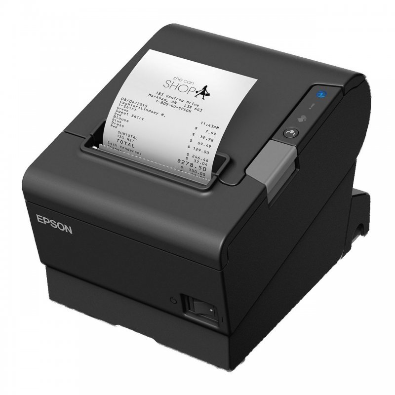 Epson TM-T88VI USB+Parallel+Ethernet Thermal Receipt Printer with USB Cable