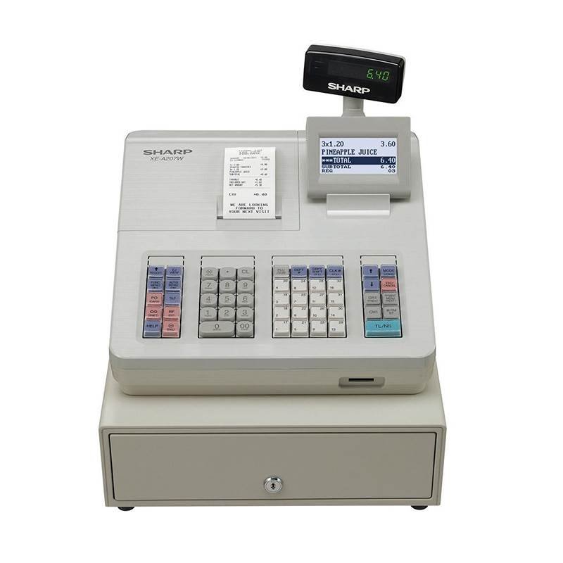 Sharp XE-A207W Cash Regisiter White
